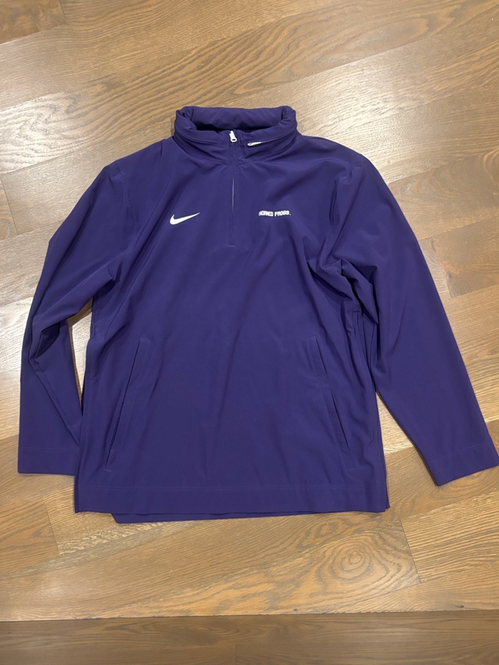 Nike Large Purple Dri-FIT three quarter Zip Athletic Jacket